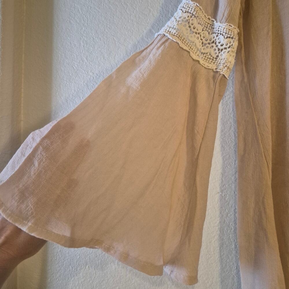 Umgee Boho Crochet Lace Blouse – Ethereal Festival Fairy Top - Picture 2 of 4